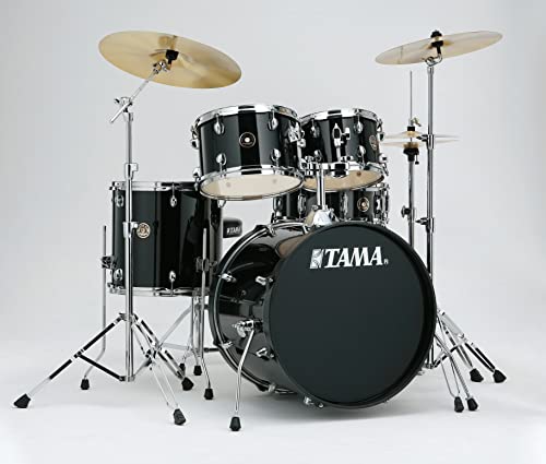 Tama RM50YH6-BK Rhythm Mate Schlagzeug Set (5-teilig) mit 50,8 cm (20 Zoll) Bassdrum inkl. dreiteiligem Beckenset/6-teiliger Hardware schwarz  